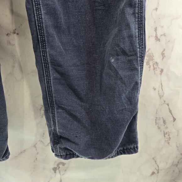 Carhartt Pants Mens 34 X 30 Blue FR Fire Resistant Canvas Cargo Carpenter - Picture 3 of 13